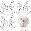 image:imageSumind 3 Pack Acrylic Small Ball Stand Holder Clear Baseball Holders for Display Sport Ball Display Stand Baseball for Golf Softball Tennis Collectible Spheres Decor for Desk amp HomeClear