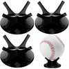 image:imageSumind 3 Pack Acrylic Small Ball Stand Holder Clear Baseball Holders for Display Sport Ball Display Stand Baseball for Golf Softball Tennis Collectible Spheres Decor for Desk amp HomeBlack