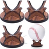 image:imageSumind 3 Pack Acrylic Small Ball Stand Holder Clear Baseball Holders for Display Sport Ball Display Stand Baseball for Golf Softball Tennis Collectible Spheres Decor for Desk amp HomeWood