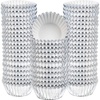 image:imageSumind 400 Pieces Mini Foil Cupcake Liners Baking Cups Metallic Cupcake Liner for Holiday Baking Muffin and Cupcakes10 ColorsSilver