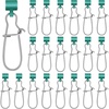 image:imageSumind 50 Pieces Fishing Line Sinker Slides with Duo Lock Fishing Clips with Hooked Sinker Line Connector TackleGreen