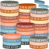 image:imageSumind 60 Pcs Motivational Wristband Silicone Bracelet Colored Inspirational Quote Rubber Wristband Unisex for Women Men Teen Teacher Student Classroom School Thank You Gifts 20 StylesBright ColorsRustic Colors