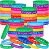 image:imageSumind 60 Pcs Motivational Wristband Silicone Bracelet Colored Inspirational Quote Rubber Wristband Unisex for Women Men Teen Teacher Student Classroom School Thank You Gifts 20 StylesBright ColorsBright Colors