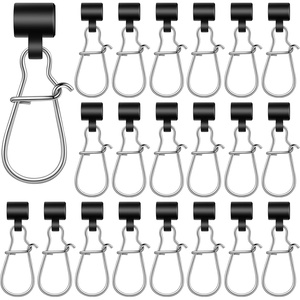 image:imageSumind 50 Pieces Fishing Line Sinker Slides with Duo Lock Fishing Clips with Hooked Sinker Line Connector TackleBlack