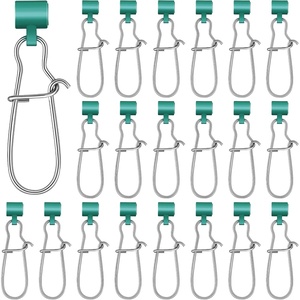 image:imageSumind 50 Pieces Fishing Line Sinker Slides with Duo Lock Fishing Clips with Hooked Sinker Line Connector TackleGreen