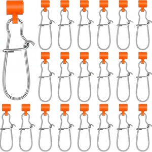 image:imageSumind 50 Pieces Fishing Line Sinker Slides with Duo Lock Fishing Clips with Hooked Sinker Line Connector TackleOrange