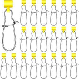 image:imageSumind 50 Pieces Fishing Line Sinker Slides with Duo Lock Fishing Clips with Hooked Sinker Line Connector TackleYellow