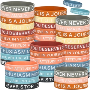 image:imageSumind 60 Pcs Motivational Wristband Silicone Bracelet Colored Inspirational Quote Rubber Wristband Unisex for Women Men Teen Teacher Student Classroom School Thank You Gifts 20 StylesBright ColorsRustic Colors