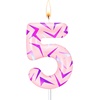 image:imageSumind Kpop Birthday Number Candles Purple Pink Birthday Candles for Cake Glitter Number Cake Topper with Sequins for Celebrating Anniversary Theme DecorationsBraid Crown5Lightning Crack