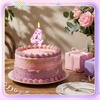 image:imageSumind Kpop Birthday Number Candles Purple Pink Birthday Candles for Cake Glitter Number Cake Topper with Sequins for Celebrating Anniversary Theme DecorationsBraid Crown5Lightning Crack
