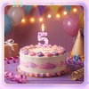 image:imageSumind Kpop Birthday Number Candles Purple Pink Birthday Candles for Cake Glitter Number Cake Topper with Sequins for Celebrating Anniversary Theme DecorationsBraid Crown5Lightning Crack