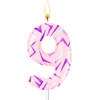 image:imageSumind Kpop Birthday Number Candles Purple Pink Birthday Candles for Cake Glitter Number Cake Topper with Sequins for Celebrating Anniversary Theme DecorationsBraid Crown5Lightning Crack
