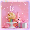 image:imageSumind Kpop Birthday Number Candles Purple Pink Birthday Candles for Cake Glitter Number Cake Topper with Sequins for Celebrating Anniversary Theme DecorationsBraid Crown5Lightning Crack