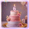 image:imageSumind Kpop Birthday Number Candles Purple Pink Birthday Candles for Cake Glitter Number Cake Topper with Sequins for Celebrating Anniversary Theme DecorationsBraid Crown5Lightning Crack