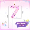 image:imageSumind Kpop Birthday Number Candles Purple Pink Birthday Candles for Cake Glitter Number Cake Topper with Sequins for Celebrating Anniversary Theme DecorationsBraid Crown5Lightning Crack