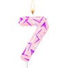 image:imageSumind Kpop Birthday Number Candles Purple Pink Birthday Candles for Cake Glitter Number Cake Topper with Sequins for Celebrating Anniversary Theme DecorationsBraid Crown5Lightning Crack