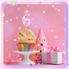 image:imageSumind Kpop Birthday Number Candles Purple Pink Birthday Candles for Cake Glitter Number Cake Topper with Sequins for Celebrating Anniversary Theme DecorationsBraid Crown5Lightning Crack