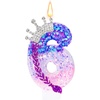 image:imageSumind Kpop Birthday Number Candles Purple Pink Birthday Candles for Cake Glitter Number Cake Topper with Sequins for Celebrating Anniversary Theme DecorationsBraid Crown5Braid Crown