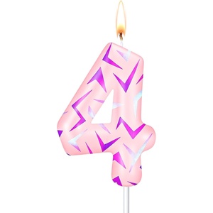 image:imageSumind Kpop Birthday Number Candles Purple Pink Birthday Candles for Cake Glitter Number Cake Topper with Sequins for Celebrating Anniversary Theme DecorationsBraid Crown5Lightning Crack