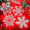 image:image8 Pcs Large Snowflakes Extra Large Outdoor Christmas Ornaments 12 Glittered Snowflakes Decorations Oversized Christmas Tree Ornaments Winter Indoor Outdoor Window Hanging Decorations WhiteSilver