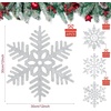 image:image8 Pcs Large Snowflakes Extra Large Outdoor Christmas Ornaments 12 Glittered Snowflakes Decorations Oversized Christmas Tree Ornaments Winter Indoor Outdoor Window Hanging Decorations WhiteSilver