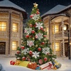 image:image8 Pcs Large Snowflakes Extra Large Outdoor Christmas Ornaments 12 Glittered Snowflakes Decorations Oversized Christmas Tree Ornaments Winter Indoor Outdoor Window Hanging Decorations WhiteWhite