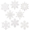 image:image8 Pcs Large Snowflakes Extra Large Outdoor Christmas Ornaments 12 Glittered Snowflakes Decorations Oversized Christmas Tree Ornaments Winter Indoor Outdoor Window Hanging Decorations WhiteWhite