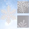 image:image8 Pcs Large Snowflakes Extra Large Outdoor Christmas Ornaments 12 Glittered Snowflakes Decorations Oversized Christmas Tree Ornaments Winter Indoor Outdoor Window Hanging Decorations WhiteWhite