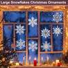 image:image8 Pcs Large Snowflakes Extra Large Outdoor Christmas Ornaments 12 Glittered Snowflakes Decorations Oversized Christmas Tree Ornaments Winter Indoor Outdoor Window Hanging Decorations WhiteWhite