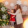 image:image8 Pcs Large Snowflakes Extra Large Outdoor Christmas Ornaments 12 Glittered Snowflakes Decorations Oversized Christmas Tree Ornaments Winter Indoor Outdoor Window Hanging Decorations WhiteSilver