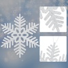 image:image8 Pcs Large Snowflakes Extra Large Outdoor Christmas Ornaments 12 Glittered Snowflakes Decorations Oversized Christmas Tree Ornaments Winter Indoor Outdoor Window Hanging Decorations WhiteSilver