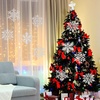 image:image8 Pcs Large Snowflakes Extra Large Outdoor Christmas Ornaments 12 Glittered Snowflakes Decorations Oversized Christmas Tree Ornaments Winter Indoor Outdoor Window Hanging Decorations WhiteWhite