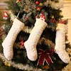 image:image8 Pieces Knitted Christmas Stockings 18 Inch Large Size Crochet Cable Knit Hanging Stocking Decorations for Xmas Family Holiday Season Decor Ivory White