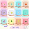 image:imageSumind 12 Pcs Summer Preppy Patch Clear Makeup Bag Bulk Cute Mini Pouch Bag Gift Nylon Travel Cosmetic Toiletry Portable Organizer Storage Purse Small Zipper Pouch Daily Use Storage Purse for WomenSolid