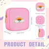 image:imageSumind 12 Pcs Summer Preppy Patch Clear Makeup Bag Bulk Cute Mini Pouch Bag Gift Nylon Travel Cosmetic Toiletry Portable Organizer Storage Purse Small Zipper Pouch Daily Use Storage Purse for WomenSolid