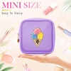 image:imageSumind 12 Pcs Summer Preppy Patch Clear Makeup Bag Bulk Cute Mini Pouch Bag Gift Nylon Travel Cosmetic Toiletry Portable Organizer Storage Purse Small Zipper Pouch Daily Use Storage Purse for WomenClear
