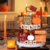 image:imageSumind 15 Pcs Fall Decorations for Home Fall Tiered Tray Decor SetPumpkin  Maple Leaves Pumpkin Wooden Signs Thanksgiving Table Signs Rustic Farmhouse Tabletop Centerpieces Autumn Harvest DecorAutumn