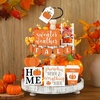 image:imageSumind 15 Pcs Fall Decorations for Home Fall Tiered Tray Decor SetPumpkin  Maple Leaves Pumpkin Wooden Signs Thanksgiving Table Signs Rustic Farmhouse Tabletop Centerpieces Autumn Harvest DecorHome
