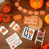image:imageSumind 15 Pcs Fall Decorations for Home Fall Tiered Tray Decor SetPumpkin  Maple Leaves Pumpkin Wooden Signs Thanksgiving Table Signs Rustic Farmhouse Tabletop Centerpieces Autumn Harvest DecorHome