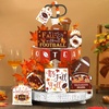 image:imageSumind 15 Pcs Fall Decorations for Home Fall Tiered Tray Decor SetPumpkin  Maple Leaves Pumpkin Wooden Signs Thanksgiving Table Signs Rustic Farmhouse Tabletop Centerpieces Autumn Harvest Decorfootball