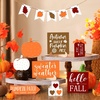 image:imageSumind 15 Pcs Fall Decorations for Home Fall Tiered Tray Decor SetPumpkin  Maple Leaves Pumpkin Wooden Signs Thanksgiving Table Signs Rustic Farmhouse Tabletop Centerpieces Autumn Harvest DecorAutumn