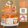image:imageSumind 15 Pcs Fall Decorations for Home Fall Tiered Tray Decor SetPumpkin  Maple Leaves Pumpkin Wooden Signs Thanksgiving Table Signs Rustic Farmhouse Tabletop Centerpieces Autumn Harvest DecorHome