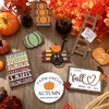 image:imageSumind 15 Pcs Fall Decorations for Home Fall Tiered Tray Decor SetPumpkin  Maple Leaves Pumpkin Wooden Signs Thanksgiving Table Signs Rustic Farmhouse Tabletop Centerpieces Autumn Harvest DecorHarvest