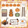 image:imageSumind 15 Pcs Fall Decorations for Home Fall Tiered Tray Decor SetPumpkin  Maple Leaves Pumpkin Wooden Signs Thanksgiving Table Signs Rustic Farmhouse Tabletop Centerpieces Autumn Harvest DecorHarvest