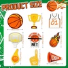 image:imageSumind 16 Pcs Sport Locker Magnets Sport Ball Player Fridge Magnetic for Locker Decorations American Flag Car Magnets Stickers Refrigerator Decor Party Supplies for Door Kitchen Office FridgeBasketball