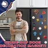 image:imageSumind 16 Pcs Sport Locker Magnets Sport Ball Player Fridge Magnetic for Locker Decorations American Flag Car Magnets Stickers Refrigerator Decor Party Supplies for Door Kitchen Office FridgeBaseball