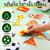 image:imageSumind 16 Pcs Sport Locker Magnets Sport Ball Player Fridge Magnetic for Locker Decorations American Flag Car Magnets Stickers Refrigerator Decor Party Supplies for Door Kitchen Office FridgeSoccer