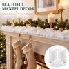 image:imageSumind 2 Bags Fake Snow Decoration Fluffy Artificial Cotton Fiber Fluffy Fake Clouds Soft Blanket for Crafts Mantle Village Christmas Winter Indoor Home DecorationGlitter GoldWhite