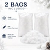 image:imageSumind 2 Bags Fake Snow Decoration Fluffy Artificial Cotton Fiber Fluffy Fake Clouds Soft Blanket for Crafts Mantle Village Christmas Winter Indoor Home DecorationGlitter GoldWhite