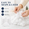 image:imageSumind 2 Bags Fake Snow Decoration Fluffy Artificial Cotton Fiber Fluffy Fake Clouds Soft Blanket for Crafts Mantle Village Christmas Winter Indoor Home DecorationGlitter GoldWhite